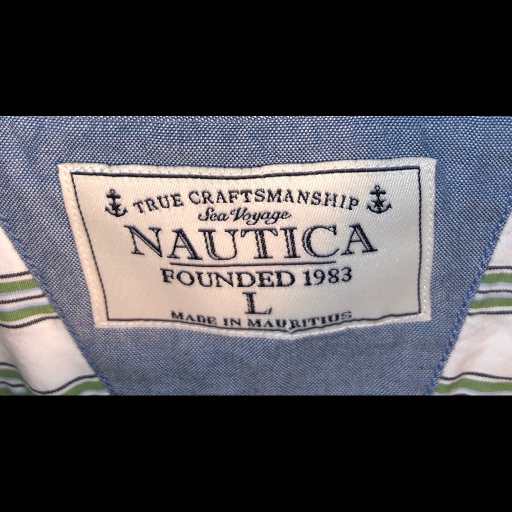 Nautica Button Down Dress Shirt. Vintage.